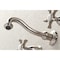 Kingston Brass KS3128NX Two-Handle Wall Mount Bathroom Faucet, Brushed Nickel KS3128NX - alternate 2